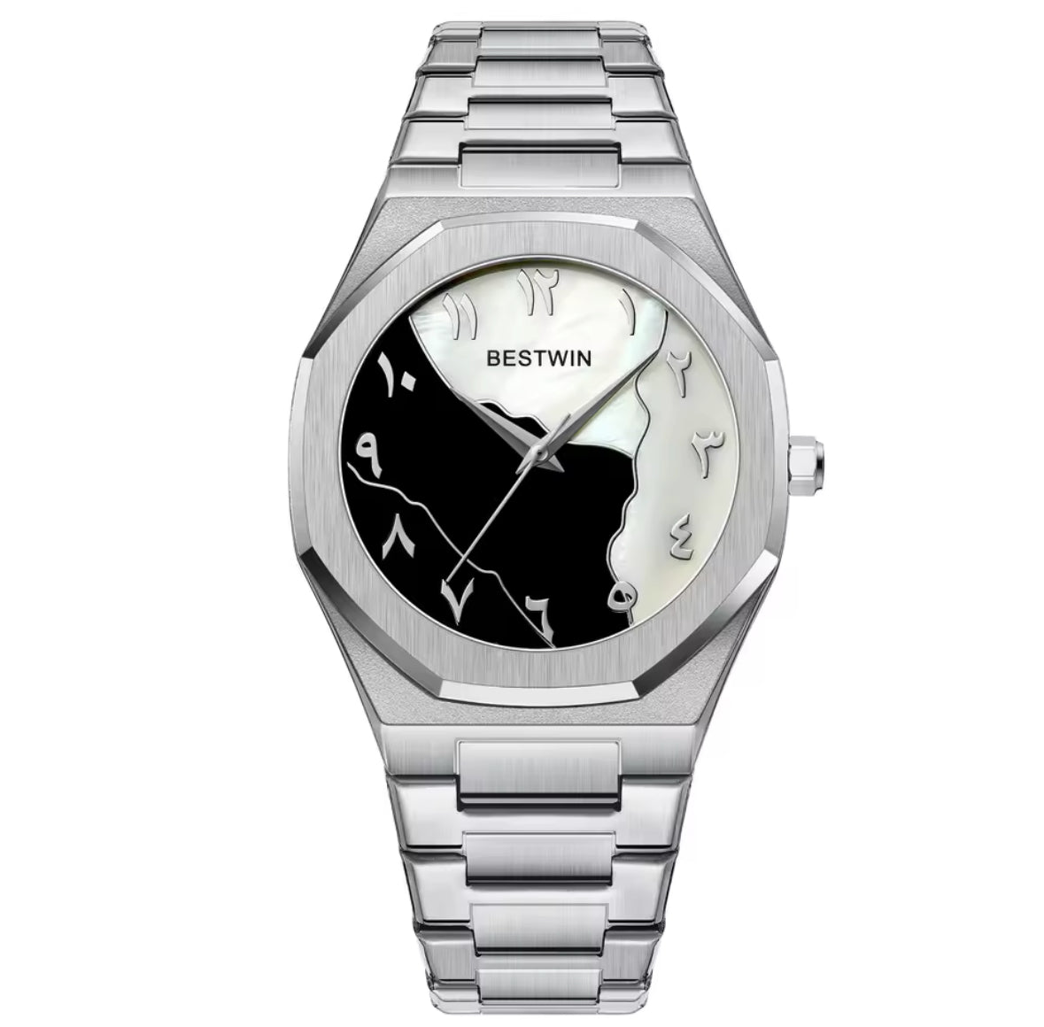 Silver Arab Dial Watch